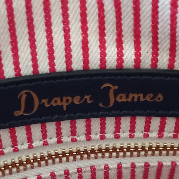 DRAPER JAMES Totes Y'all cream canvas tote bag with striped lining - Picture 2 of 16